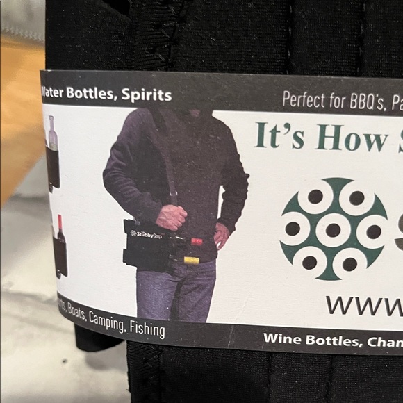 Black Drink Carrier The Stubby Strip vino neoprene - Picture 5 of 8